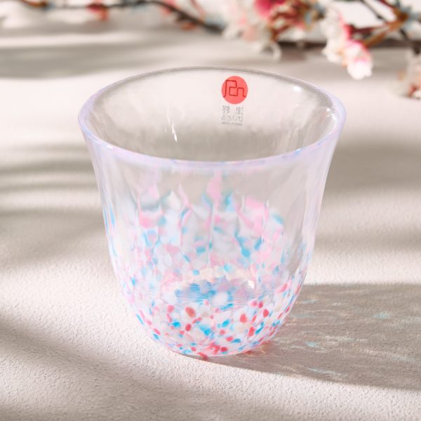 Sakura Cherry Blossom Glass Cup (Pink & Blue) Online Hot Sale
