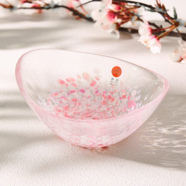 Sakura Glass Small Oval Bowl For Discount