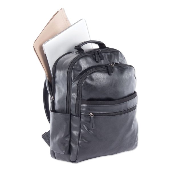 Valais Backpack, Fits Devices Up to 15.6 , Leather, 5.5 x 5.5 x 16.5, Black For Discount - Image 4