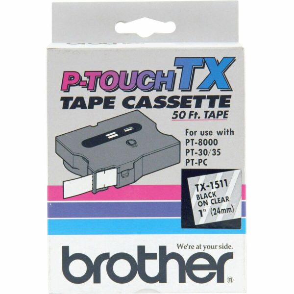 Brother TX Series Laminated Tape Cartridge - 1  Width - Clear - 1 Each Online Hot Sale - Image 2