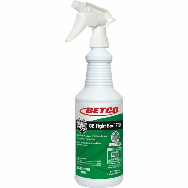 Betco Fight Bac RTU Disinfectant - Ready-To-Use - 32 fl oz (1 quart) - Fresh Scent - 12   Carton - Rinse-free, Non-irritating - Clear Online Sale - Image 2