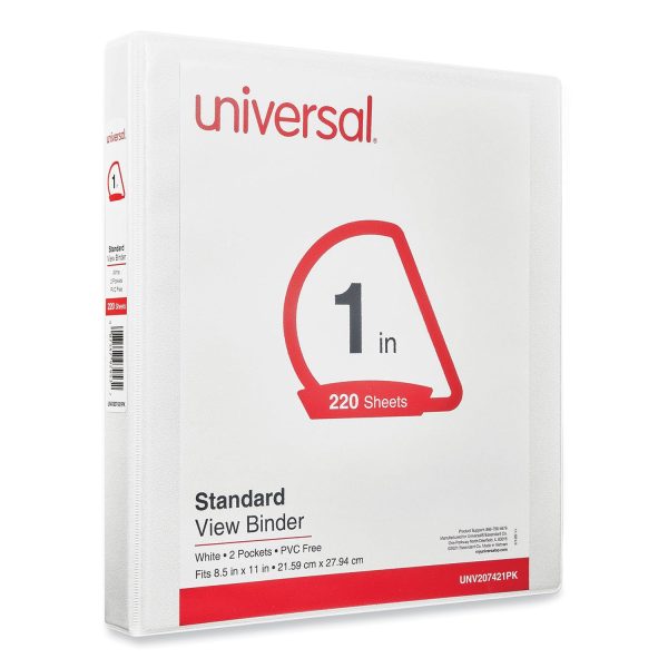 Slant D-Ring View Binder, 3 Rings, 1  Capacity, 11 x 8.5, White, 12 Carton Online Hot Sale - Image 2