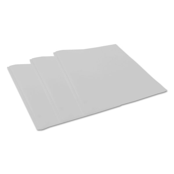 Plastic Twin-Pocket Report Covers with Three-Prong Fastener, 11 x 8.5, White White, 10 Pack For Discount - Image 5
