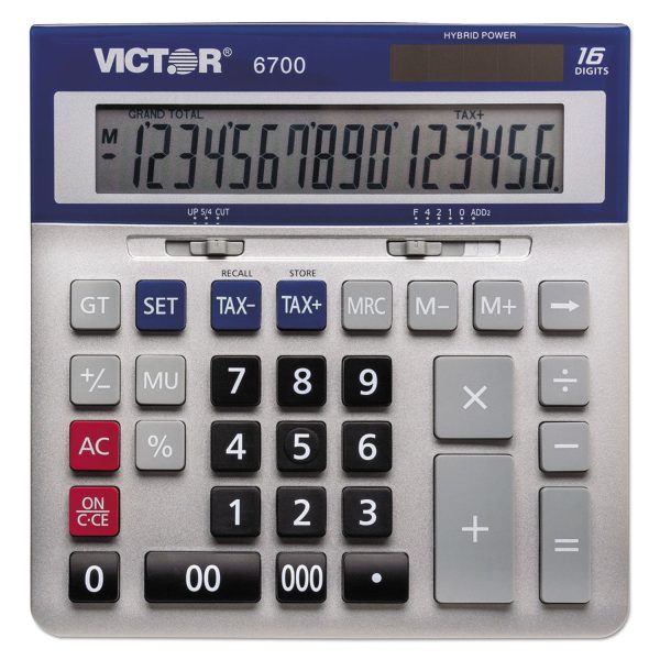 6700 Large Desktop Calculator, 16-Digit LCD Fashion