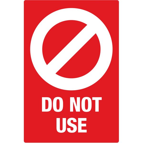 Avery Surface Safe DO NOT USE Table & Chair Decals - 10   Pack - Do Not Use Print Message - 4  Width x 6  Height - Rectangular Shape - Water Resistant, Pre-printed, Chemical Resistant, Abrasion Resistant, Tear Resistant, Durable, UV Resistant, R Online Hot Sale