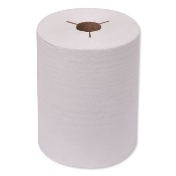 Universal Hand Towel Roll, Notched, 1-Ply, 8  x 425 ft, Natural White, 12 Rolls Carton Supply