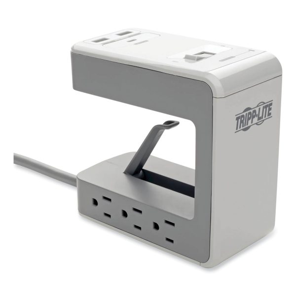 Surge Protector, 6 AC Outlets 2 USB-A and 1 USB-C Ports, 8 ft Cord, 1,080 J, Gray Online
