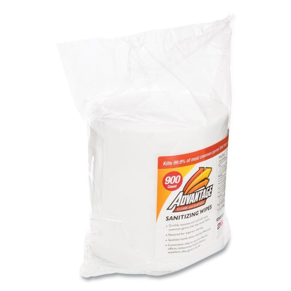 Gym Wipes Advantage, 1-Ply, 6 x 8, Unscented, White, 900 Roll, 4 Rolls Carton For Sale - Image 2