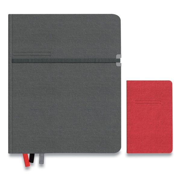 Large Mastery Journal with Pockets, 1-Subject, Narrow Rule, Charcoal Red Cover, (192) 10 x 8 Sheets on Sale